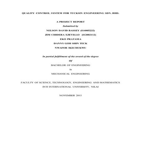 Quality Control Report