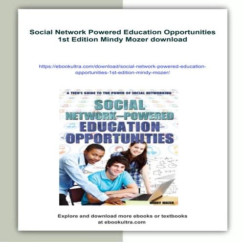 Social Network Powered Education Opportunities 1st Edition Mindy Mozer