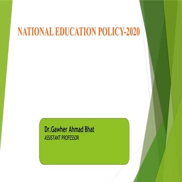 National Education Policy 2020: An Overview | PPTX