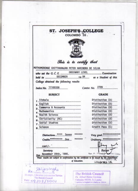 B.Sc_academic Transcript_Peter | PDF