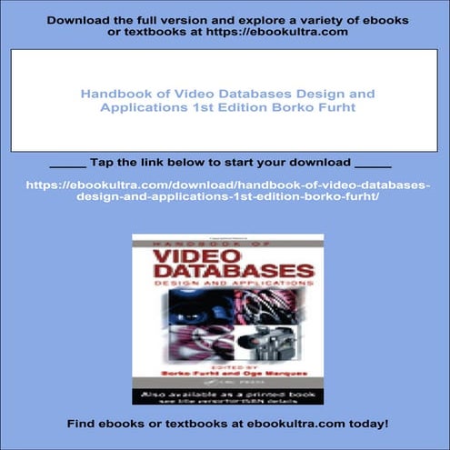 Handbook of Video Databases Design and Applications 1st Edition Borko ...
