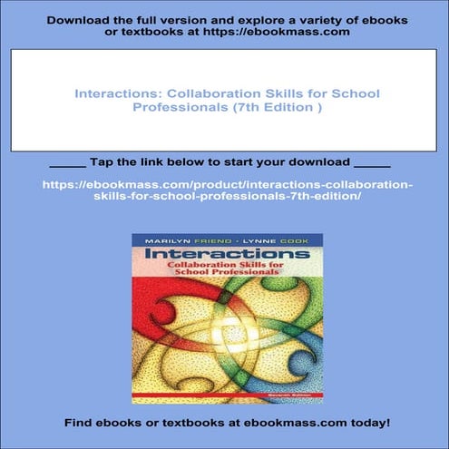 Interactions: Collaboration Skills for School Professionals (7th Edition )
