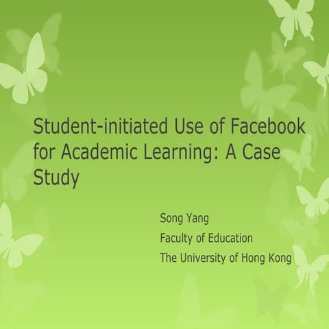Student-initiated Use of Facebook for Academic Learning: A Case Study