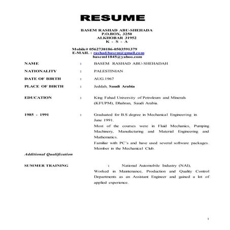 Basem Rashad CV 2
