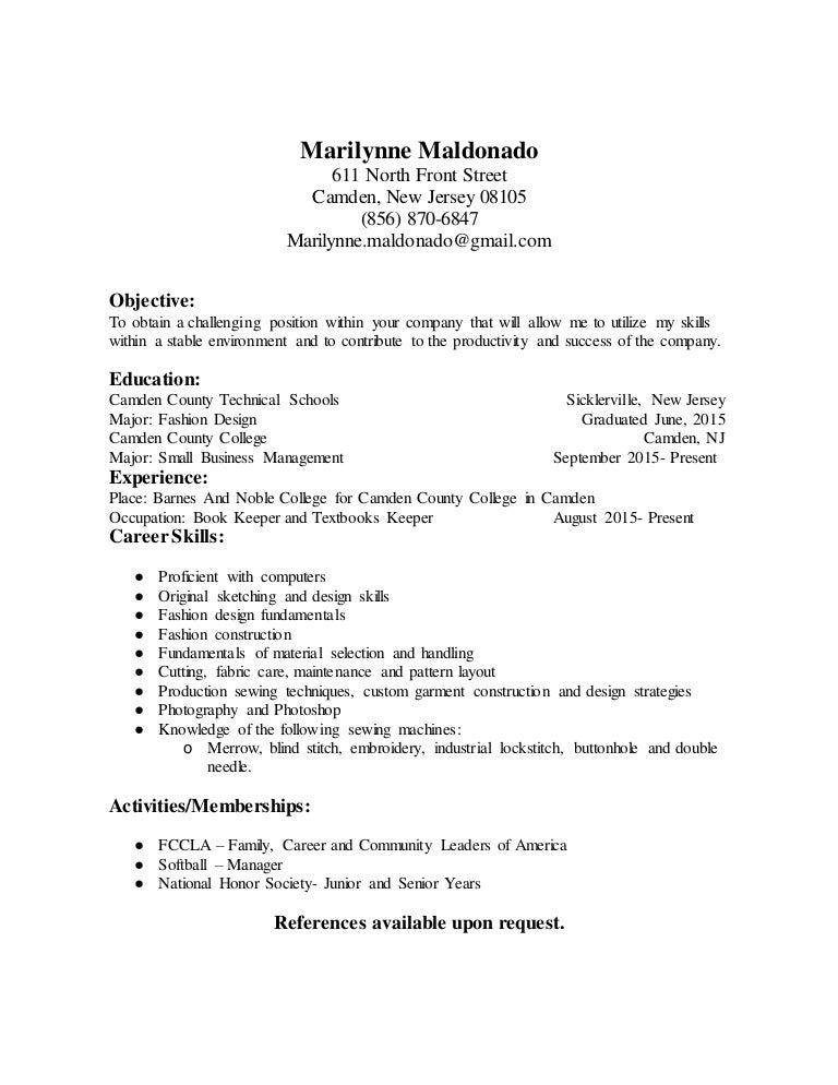 Marilynnemaldonadosresume