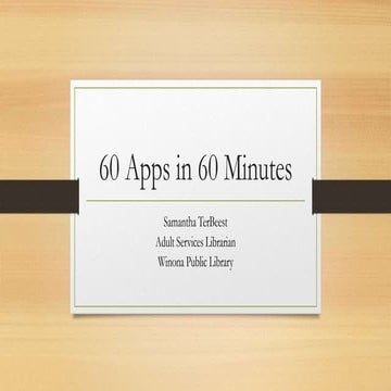 60 apps in 60 minutes