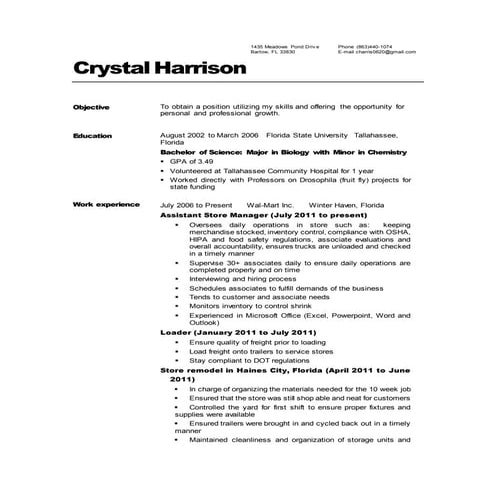 CrystalResume
