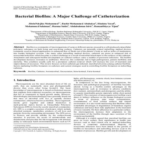 Influence of Biofilm on Medical Devices | PDF