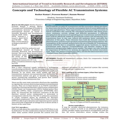 Concepts and Technology of Flexible Ac Transmission Systems