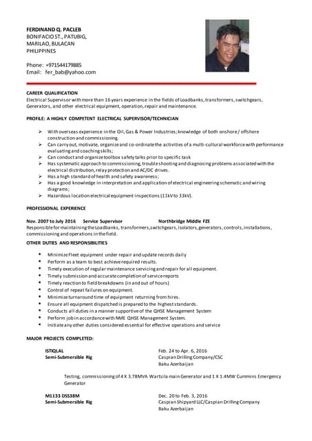 FERDINAND Q. PACLEB CV1