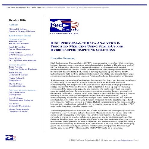 2016.10 HPDA in Precision Medicine