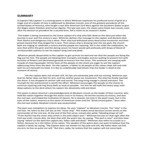 O Captain! My Captain!