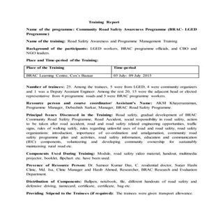 Training Report- Translation