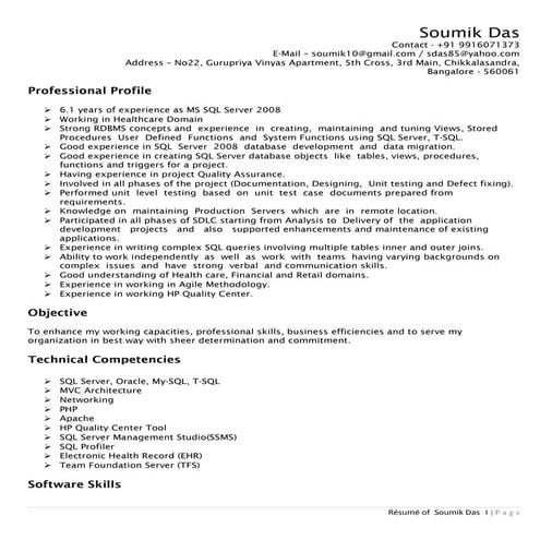 SQL Developer-6+ yrs experience-Soumik Das