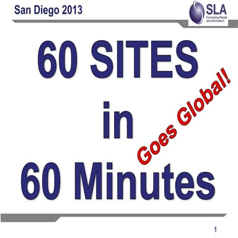 60 Sites in 60 Minutes SLA 2013