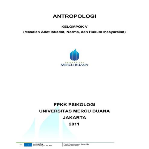 Masalah Adat Istiadat, Norma, dan Hukum Masyarakat