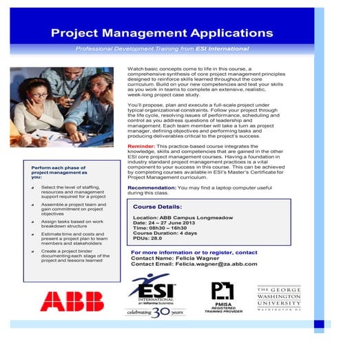Project Management Applications-Brochure
