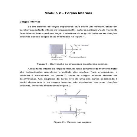 resistência dos materiais - forças internas