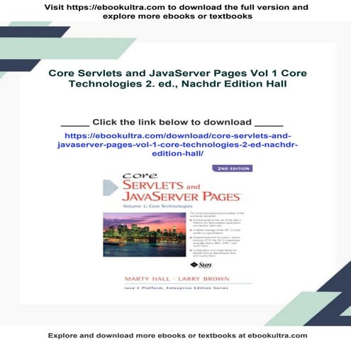 Core Servlets and JavaServer Pages Vol 1 Core Technologies 2. ed ...