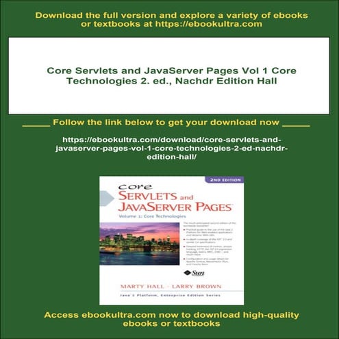 Core Servlets and JavaServer Pages Vol 1 Core Technologies 2. ed ...