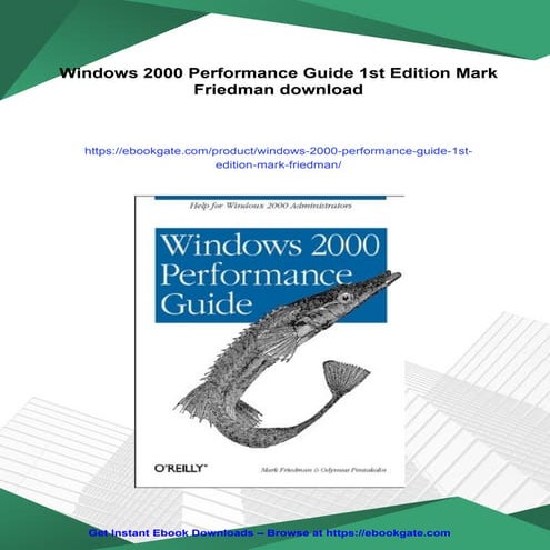 Windows 2000 Performance Guide 1st Edition Mark Friedman
