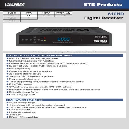 610 hd specifications | PDF