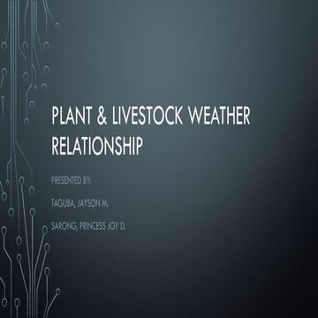 611223550-ABE-27-ReportNo-3-Plant-Livestock-Weather-Relationship.pptx
