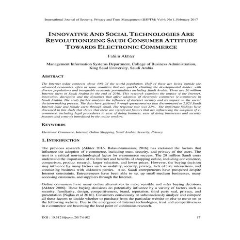 INNOVATIVE AND SOCIAL TECHNOLOGIES ARE REVOLUTIONIZING SAUDI CONSUMER ATTITUD...