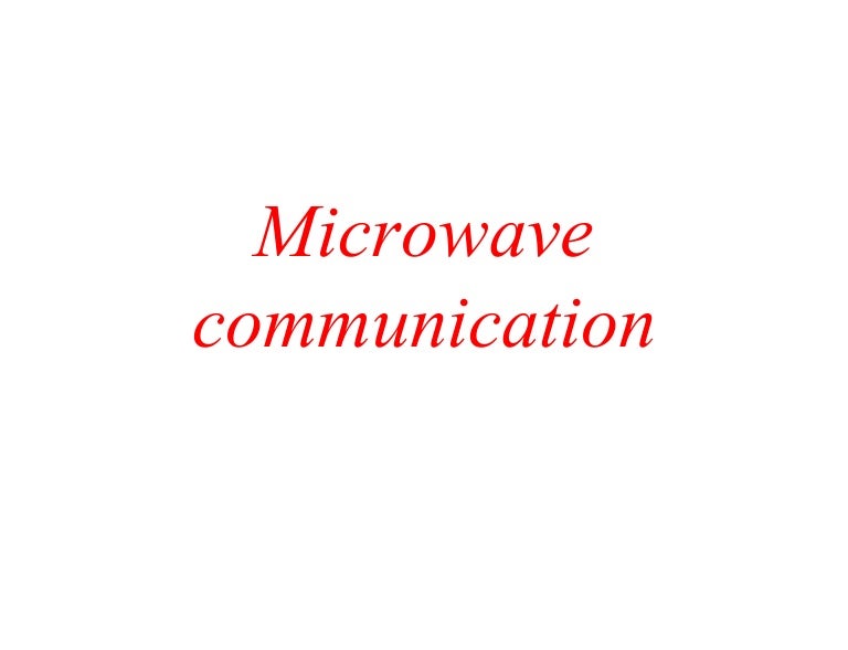 microwave communication