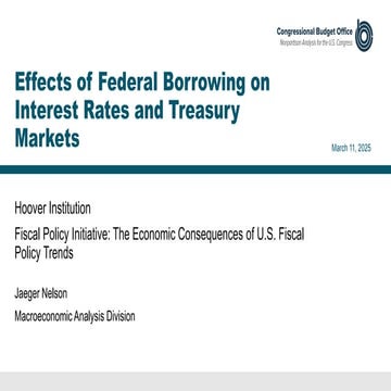 Effects of Federal Borrowing on Interest Rates and Treasury Markets