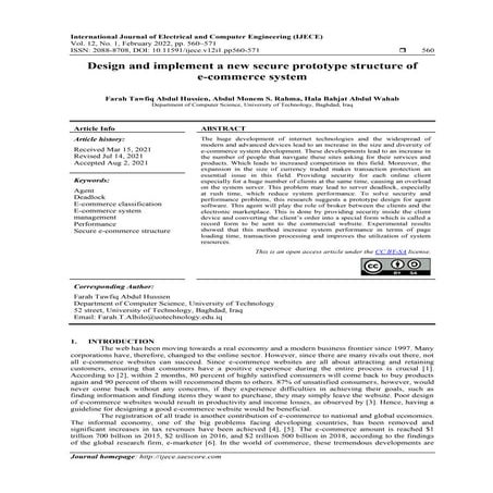 Design and implement a new secure prototype structure of  e-commerce system 
