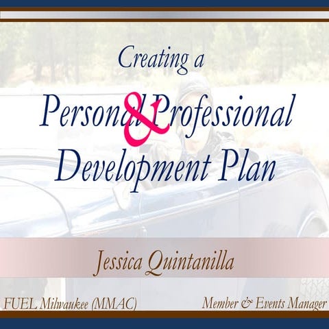 Developing a Personal Professional Development Plan