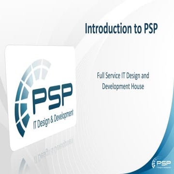 General overview presentation PSP