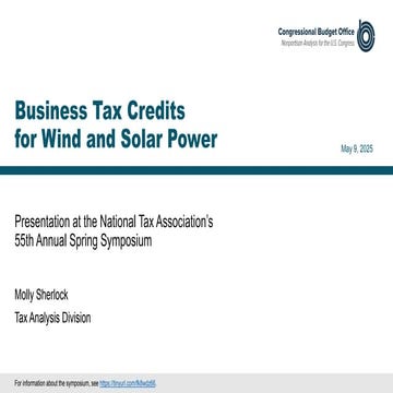 Business Tax Credits for Wind and Solar Power