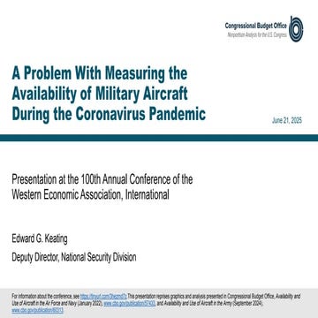 A Problem With Measuring the Availability of Military Aircraft During the Coronavirus Pandemic