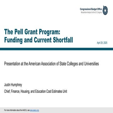 The Pell Grant Program: Funding and Current Shortfall