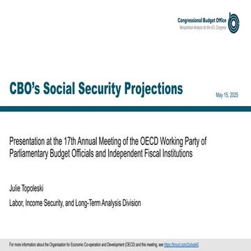 CBO’s Social Security Projections (presentation)