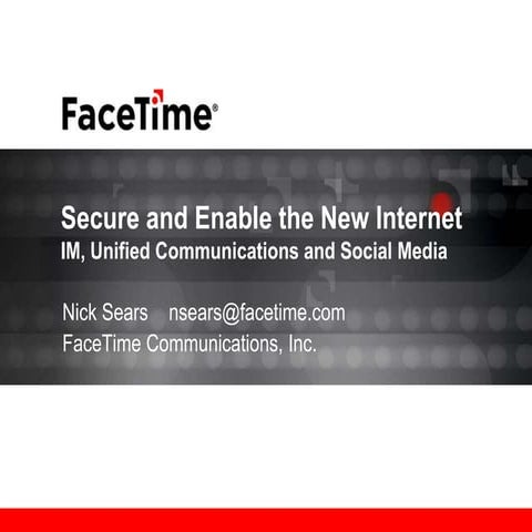 FaceTime - DSS @Vilnius 2010