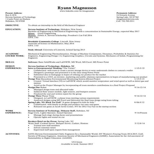 RYANN MAGNUSSON RESUME | PDF