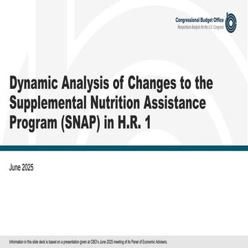 Dynamic Analysis of Changes to the Supplemental Nutrition Assistance Program (SNAP) in H.R. 1