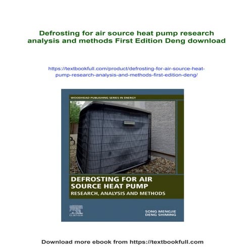 Defrosting for air source heat pump research analysis and methods First ...