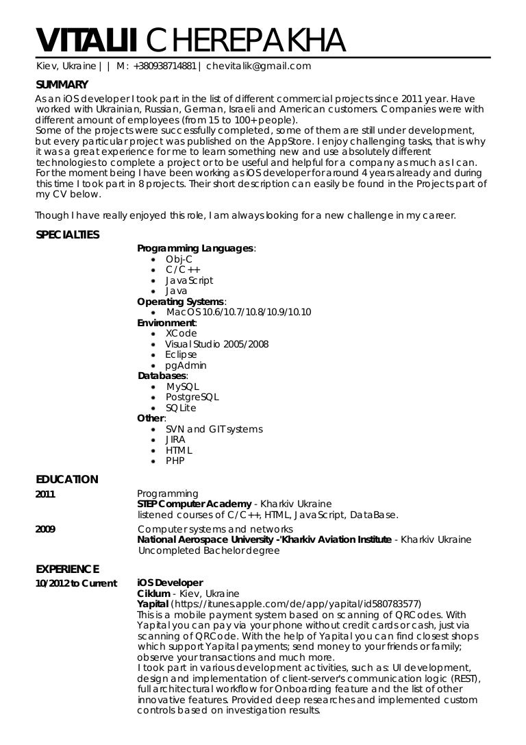 best resume ever