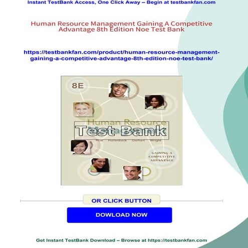 Human Resource Management Gaining A Competitive Advantage 8th Edition Noe Tes...