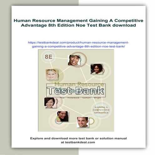 Human Resource Management Gaining A Competitive Advantage 8th Edition Noe Tes...