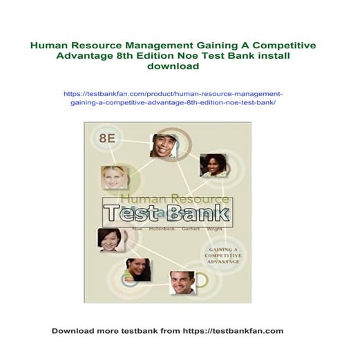 Human Resource Management Gaining A Competitive Advantage 8th Edition Noe Tes...