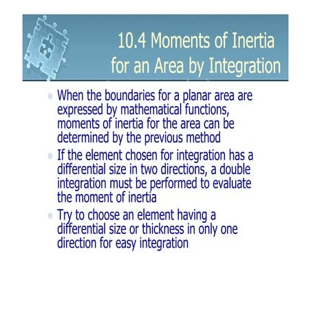 6161103 10.4 moments of inertia for an area by integration