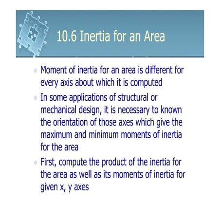6161103 10.6 inertia for an area