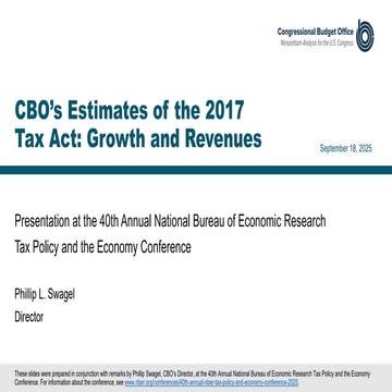 CBO's Estimates of the 2017 Tax Act: Growth and Revenues