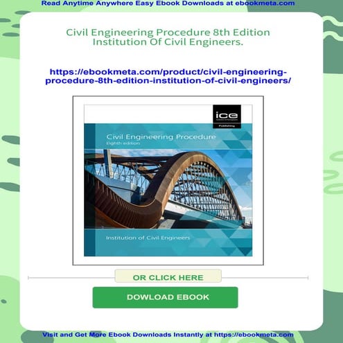 Civil Engineering Procedure 8th Edition Institution Of Civil Engineers.