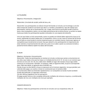 Dinámicas divertidas